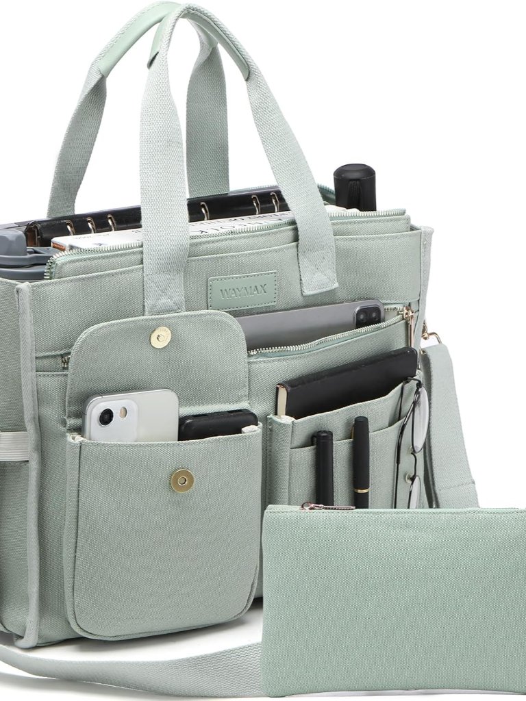 Large Canvas Tote Bag Set For Women, Work Teacher College Travel Shoulder Handba